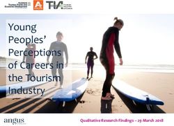 Young Peoples' Perceptions of Careers in the Tourism Industry - Qualitative Research Findings - 29 March 2018