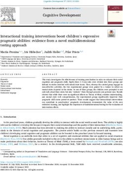 COGNITIVE DEVELOPMENT - CONTENTS LISTS AVAILABLE AT SCIENCEDIRECT - MPG.PURE