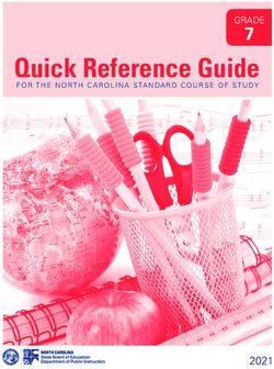 Quick Reference Guide - 7 GRADE - NC DPI