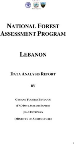 NATIONAL FOREST LEBANON - ASSESSMENT PROGRAM DATA ANALYSIS REPORT