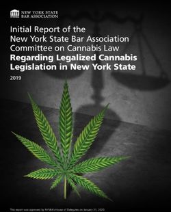 Initial Report of the New York State Bar Association Committee on Cannabis Law Regarding Legalized Cannabis Legislation in New York State 2019