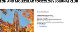 EOH AND MOLECULAR TOXICOLOGY JOURNAL CLUB - Pitt Public Health