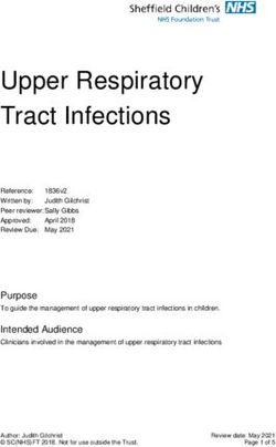 Upper Respiratory Tract Infections - Sheffield Children's Hospital