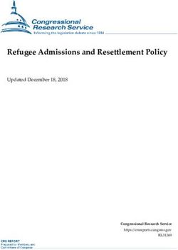 Refugee Admissions and Resettlement Policy - Updated December 18, 2018