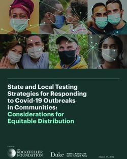 State and Local Testing Strategies for Responding to Covid-19 Outbreaks in Communities: Considerations for Equitable Distribution - March 15, 2021