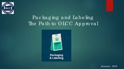 Packaging and Labeling The Path to OLCC Approval - January 2019 - Oregon.gov