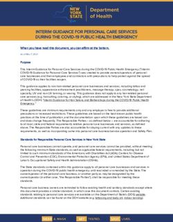 INTERIM GUIDANCE FOR PERSONAL CARE SERVICES DURING THE COVID-19 PUBLIC HEALTH EMERGENCY - NY.gov