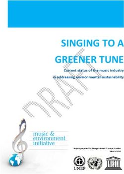 SINGING TO A GREENER TUNE - Current status of the music industry in addressing environmental sustainability