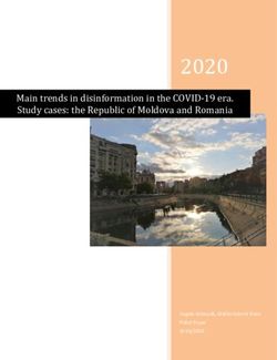 2020 Main trends in disinformation in the COVID-19 era. Study cases: the Republic of Moldova and Romania