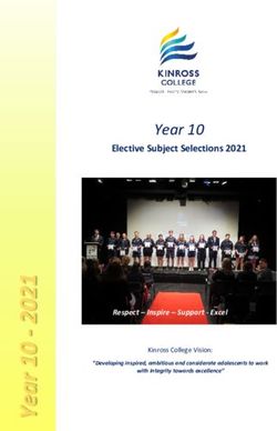 Year 10 Elective Subject Selections 2021 - Respect - Inspire - Support - Excel - Kinross College