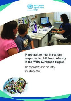 Mapping the health system response to childhood obesity in the WHO European Region An overview and country perspectives - c - WHO/Europe