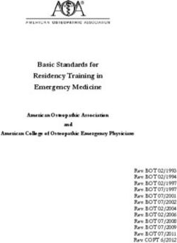 Basic Standards for Residency Training in Emergency Medicine