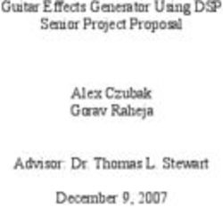 Guitar Effects Generator Using DSP Senior Project Proposal Alex Czubak Gorav Raheja Advisor: Dr. Thomas L. Stewart December 9, 2007