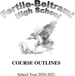 COURSE OUTLINES School Year 2020-2021 - Fertile-Beltrami