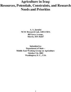 Agriculture in Iraq: Resources, Potentials, Constraints, and Research