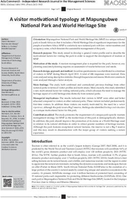 A visitor motivational typology at Mapungubwe National Park and World Heritage Site