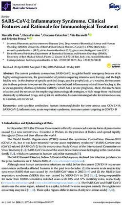 SARS-COV-2 INFLAMMATORY SYNDROME. CLINICAL FEATURES AND RATIONALE FOR IMMUNOLOGICAL TREATMENT - MDPI