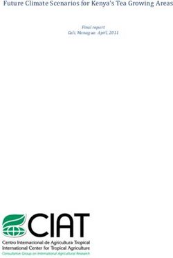 Future Climate Scenarios for Kenya's Tea Growing Areas - FAO