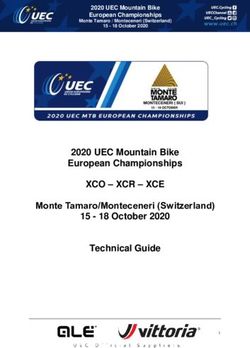 XCO - XCR - XCE 2020 UEC Mountain Bike European Championships Monte Tamaro/Monteceneri (Switzerland) 15 - 18 October 2020 Technical Guide 2020 ...