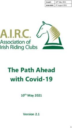 The Path Ahead with Covid-19 - Version 2.1 10th May 2021 - Association of Irish Riding ...