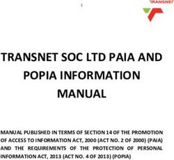 TRANSNET SOC LTD PAIA AND POPIA INFORMATION MANUAL 2021