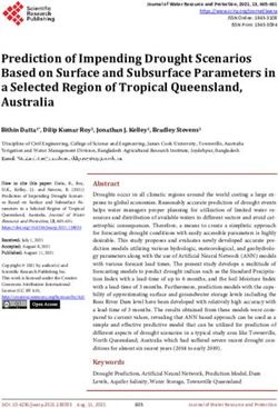 Prediction of Impending Drought Scenarios Based on Surface and Subsurface Parameters in a Selected Region of Tropical Queensland, Australia