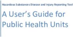 A User's Guide for Public Health Units - Hazardous Substances Disease and Injury Reporting Tool - EHINZ