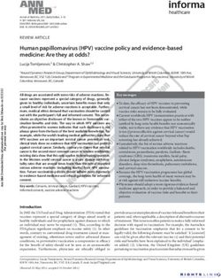 Human papillomavirus (HPV) vaccine policy and evidence-based medicine: Are they at odds?