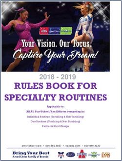 RULES BOOK FOR SPECIALTY ROUTINES 2018 - 2019 - AmeriCheer