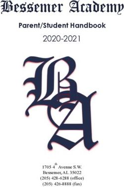 Bessemer Academy 2020-2021 - Parent/Student Handbook