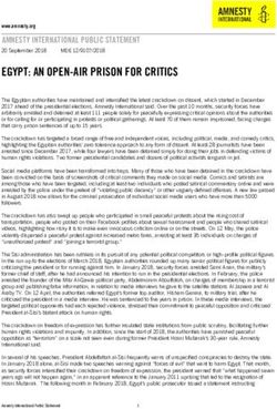 EGYPT: AN OPEN-AIR PRISON FOR CRITICS - AMNESTY INTERNATIONAL PUBLIC STATEMENT