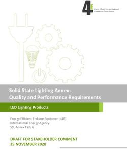 Solid State Lighting Annex: Quality and Performance Requirements - LED Lighting Products DRAFT FOR STAKEHOLDER COMMENT 25 NOVEMBER 2020