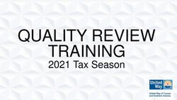 QUALITY REVIEW TRAINING - 2021 Tax Season - cloudfront.net