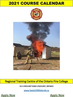 2021 COURSE CALENDAR - Apply Now - Leeds and the Thousand Islands