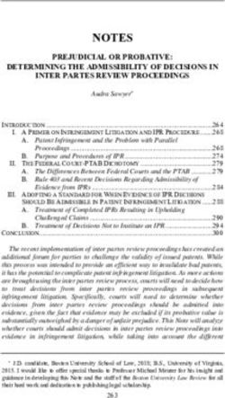 NOTES PREJUDICIAL OR PROBATIVE: DETERMINING THE ADMISSIBILITY OF DECISIONS IN INTER PARTES REVIEW PROCEEDINGS - Boston University