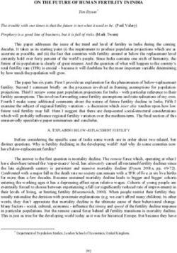 ON THE FUTURE OF HUMAN FERTILITY IN INDIA - the United Nations