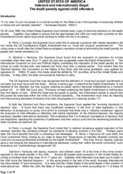 UNITED STATES OF AMERICA - Indecent and internationally illegal The death penalty against child offenders - Amnesty ...