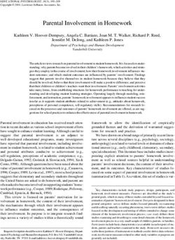 Parental Involvement in Homework