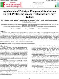Application of Principal Component Analysis on English Proficiency among Technical University Students