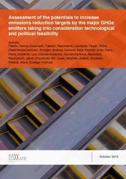 Assessment of the potentials to increase emissions reduction targets by the major GHGs emitters taking into consideration technological and ...
