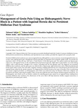Case Report Management of Groin Pain Using an Iliohypogastric Nerve Block in a Patient with Inguinal Hernia due to Persistent Müllerian Duct Syndrome