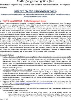 Traffic Congestion Action Plan