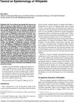 Toward an Epistemology of Wikipedia