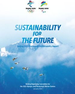 Beijing 2022 Pre-Games Sustainability Report - Beijing Organising Committee for the 2022 Olympic and Paralympic Winter Games - Olympics