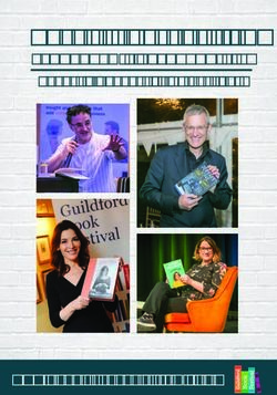 Guildford Book Festival - SPONSORSHIP OPPORTUNITIES Sunday 6 - Sunday 13 October 2019 - www.guildfordbookfestival.co.uk