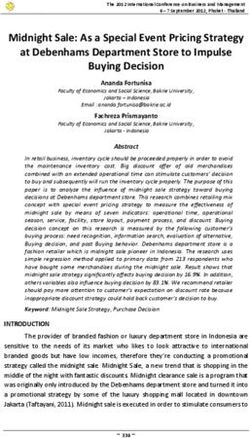 Midnight Sale: As a Special Event Pricing Strategy at Debenhams Department Store to Impulse Buying Decision