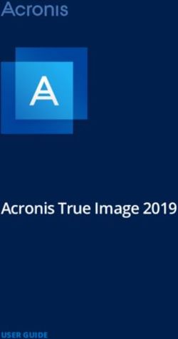 Acronis True Image 2019 - USER GUIDE