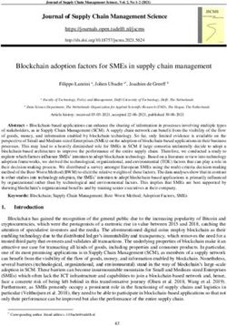 Blockchain adoption factors for SMEs in supply chain management