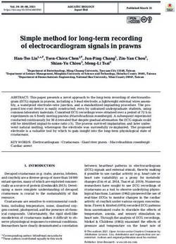 Simple method for long-term recording of electrocardiogram signals in prawns - Inter-Research Science Publisher