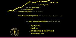 Injury Free Healthy Well Rested & Recovered Excited to run - West Coast Athletic Club
